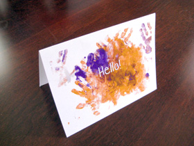 Example personalized card made with a child's artwork