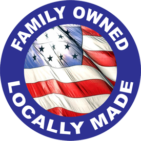 ‘Family Owned – Locally Made’ badge