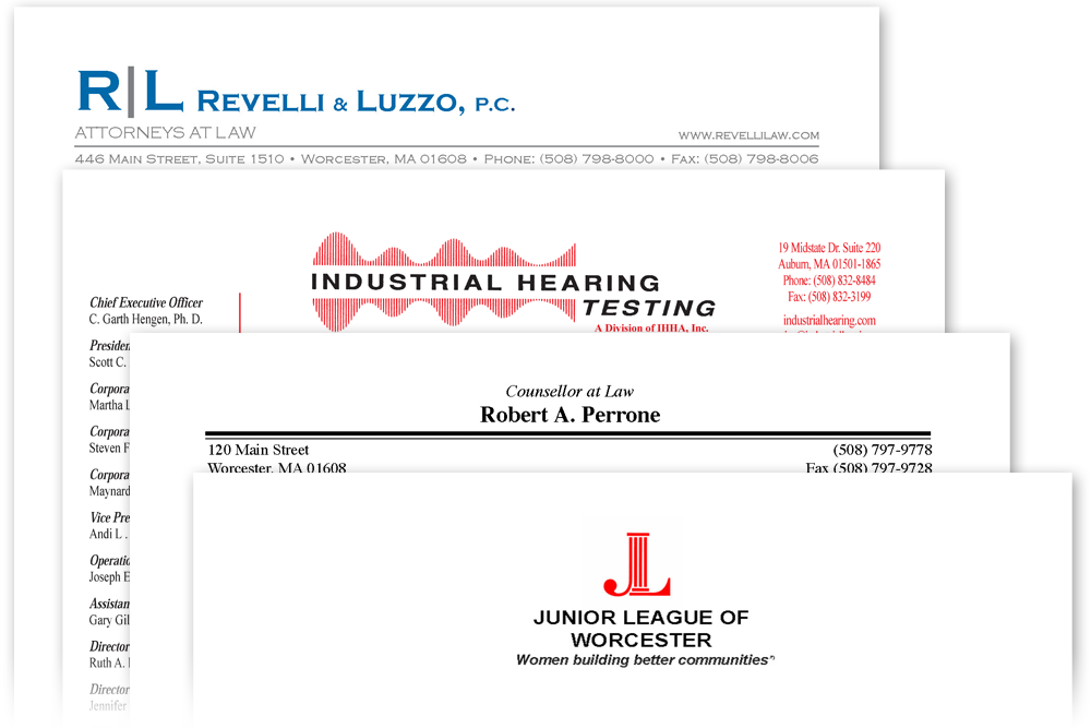 Example corporate letterhead designs